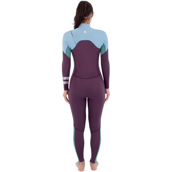 2026 Hurley Fato De Mergulho Advant Para Mulher 3/2mm Chest Zip WFS0013302 - Bonnie Blue